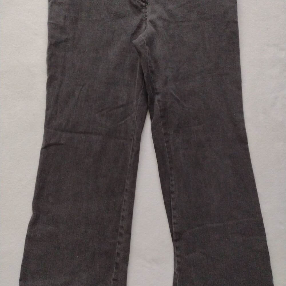 Talbots Signature Black Denim Pants 14 Stretch Cotton Bootcut Jeans - Picture 7 of 12